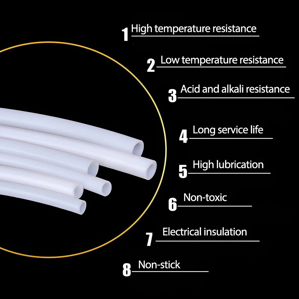 3D 프린터 부품 1M 2M PTFE 튜브 Teflonto 파이프 보우덴 압출기 1.75mm ID2mm OD4mm, 커터 포함 Ender3 용 파란색 흰색 투명 튜브