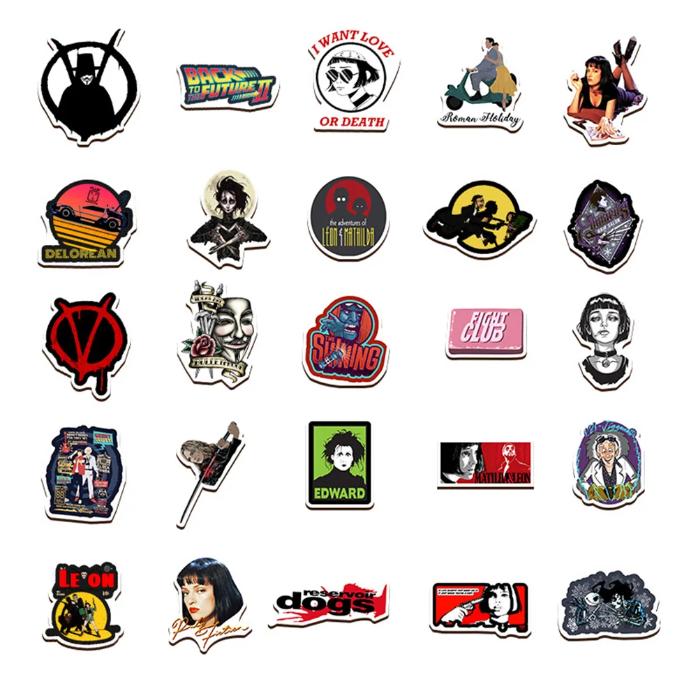 클래식 영화 킬 빌 그래피티 방수 스티커, 여행 가방, 노트북 문구 상자, 스케이트보드 냉장고 도매, 10 개, 30 개, 50 개