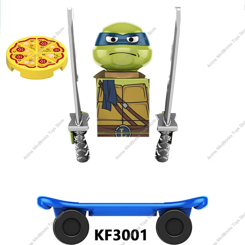 TMNT 게임 인형 브릭, 레오 래프 인형, 만화 미니 피규어, 액션 빌딩 블록, 장난감 브릭, 어린이 KDL817, KF6196