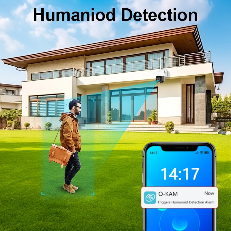 Vstarcam 1080P PTZ 와이파이 IP 카메라, 야외 컬러 나이트 비전, AI 인간 감지 무선 카메라, P2P 오디오 CCTV 감시 캠, 3MP
