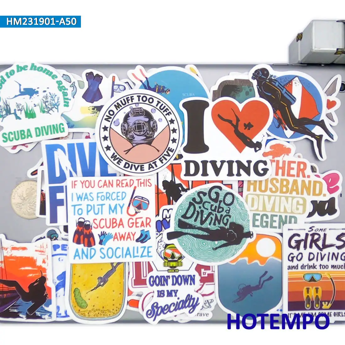 20/30/50 개, 스쿠버 다이빙 스티커, 다이버 스타일, 수중 탐험, 재미있는 데칼, 전화, 노트북, 자전거, 자동차, 오토바이, 기타, 헬멧, 스크랩북, 수하물 스티커
