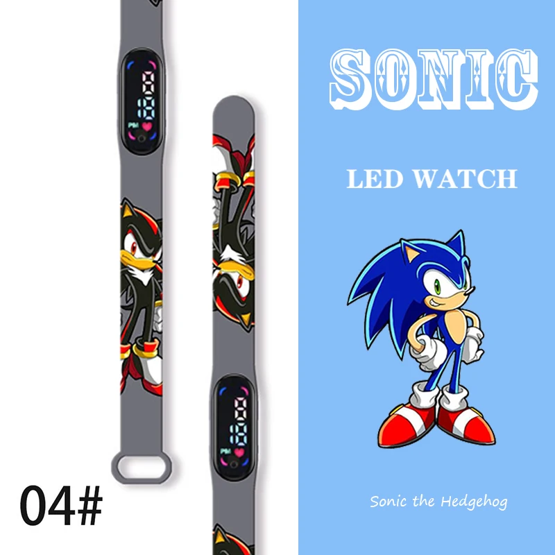 소닉 워치 액션 피규어, 에이미 로즈 섀도우, 어린이 스포츠 손목 밴드, 방수 어린이 디지털 시계, 소년 LED 시계 선물