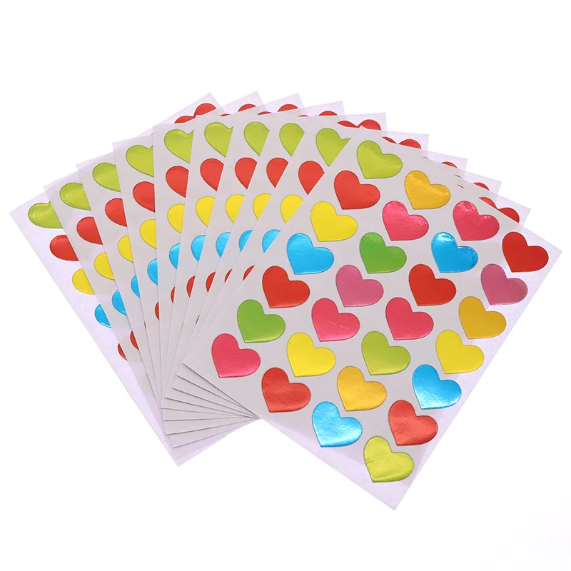 어린이용 금도금 반짝이 스티커, 어머니 선생님 칭찬 라벨, 별 5 개 사랑 스티커, 팩당 10 장