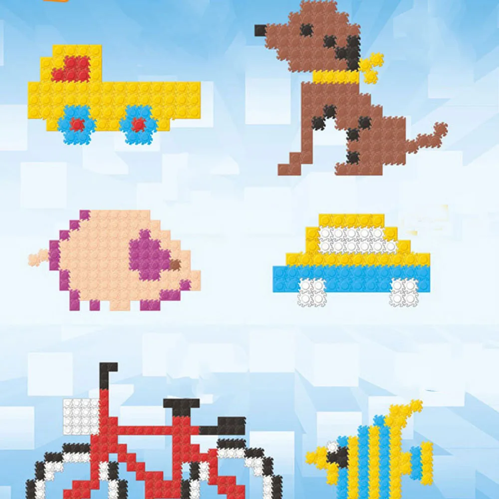 마당 500 개 15 색 DIY 미니 다이아몬드 블록 플라스틱 큐브 빌딩 블록 벽돌 교육 장난감 게임 빌딩 블록 어린이