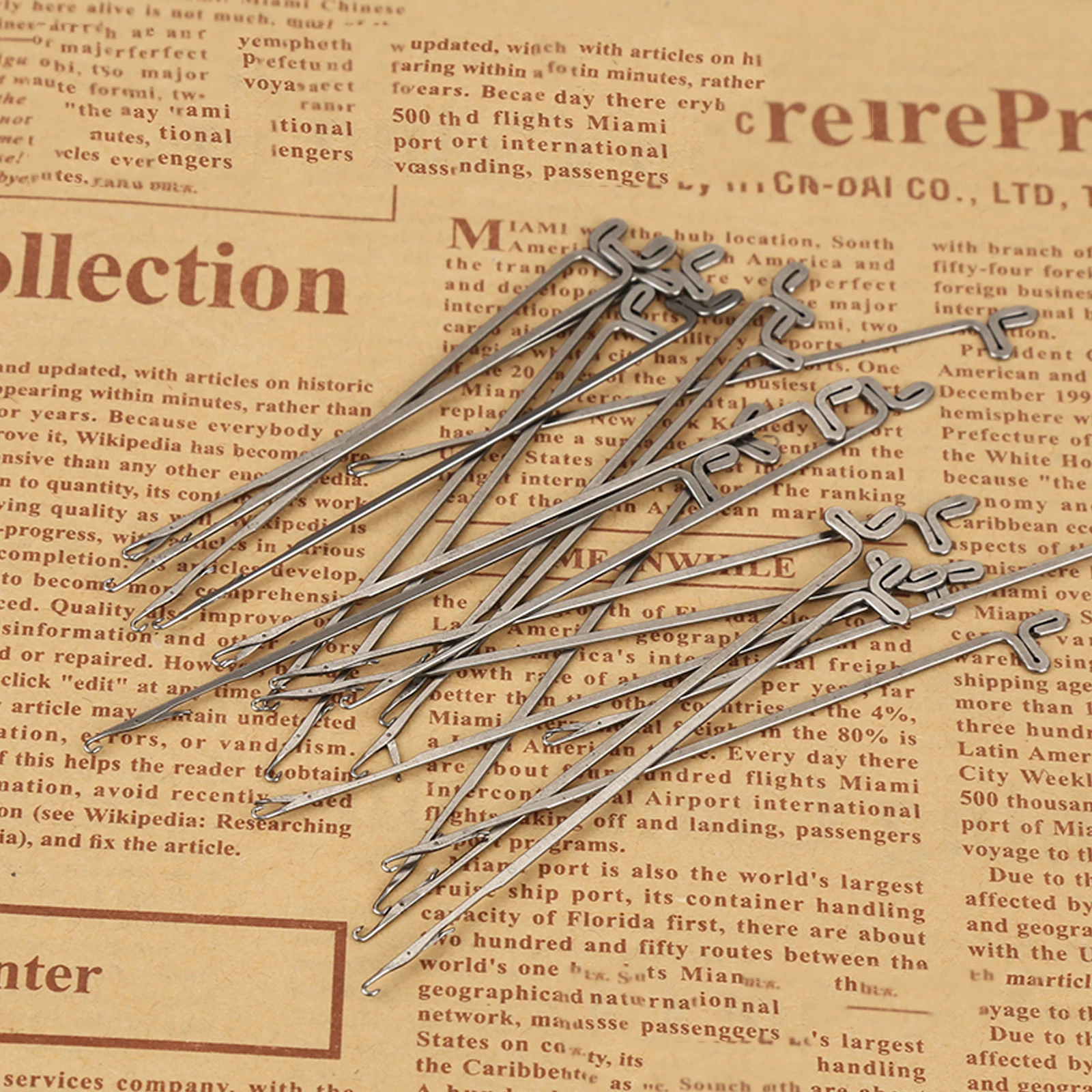 리버스 래치 바늘 장비 바늘 낚시 보조 코드 링 스플라이싱 트리트먼트 로프 모직 UHMWPE 케블라 라인 액세서리, 7 개