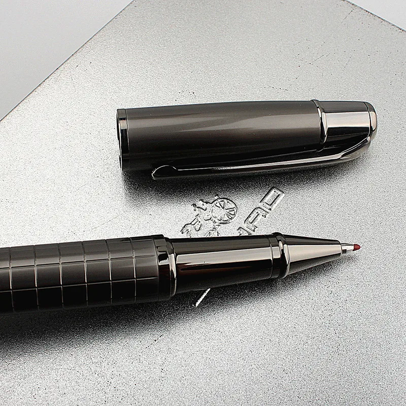 비즈니스 사무실용 금속 회색 볼펜, 쓰기 롤러 볼펜, 고급 품질의 학생 학교 문구 용품, 신제품