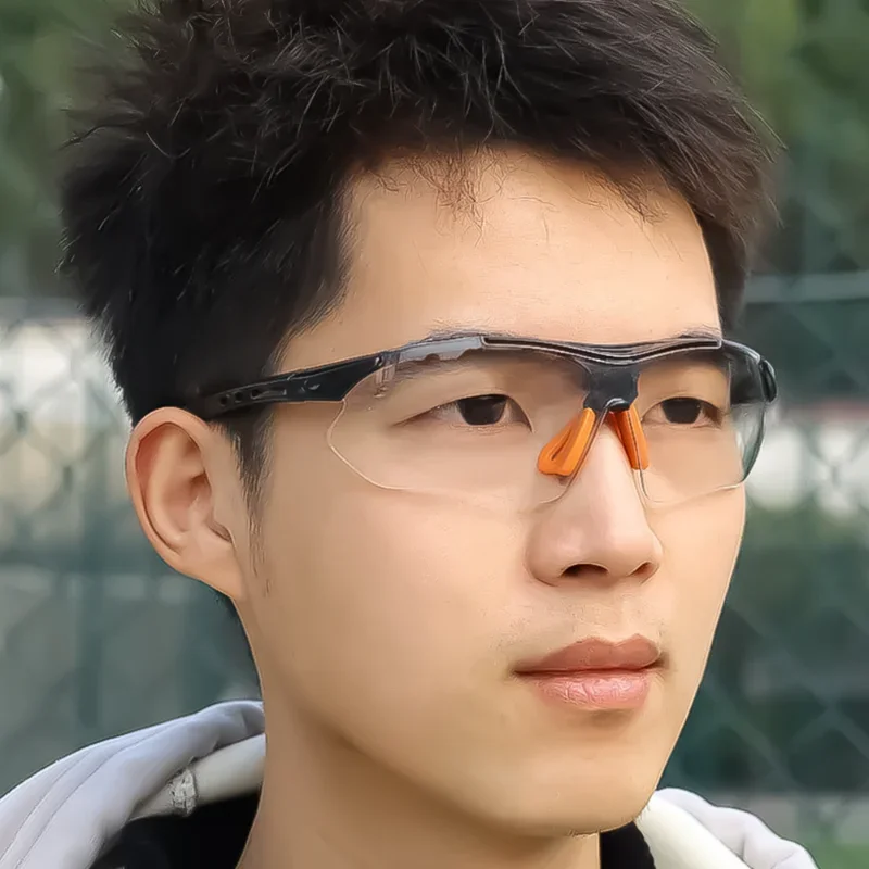 맑은 눈 모래 방지 방풍 안전 라이딩 고글, 통풍 안경, 작업 실험실 안전 고글 안경, 1 개, 2 개