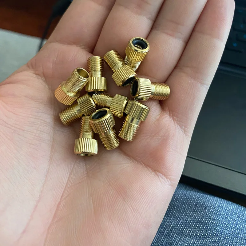 F/V에서 A/V 밸브 어댑터, 자전거 값 변환기, Presta to Schrader 골든 자전거 타이어, 프랑스 밸브 어댑터, 자전거 액세서리, 1/5PC