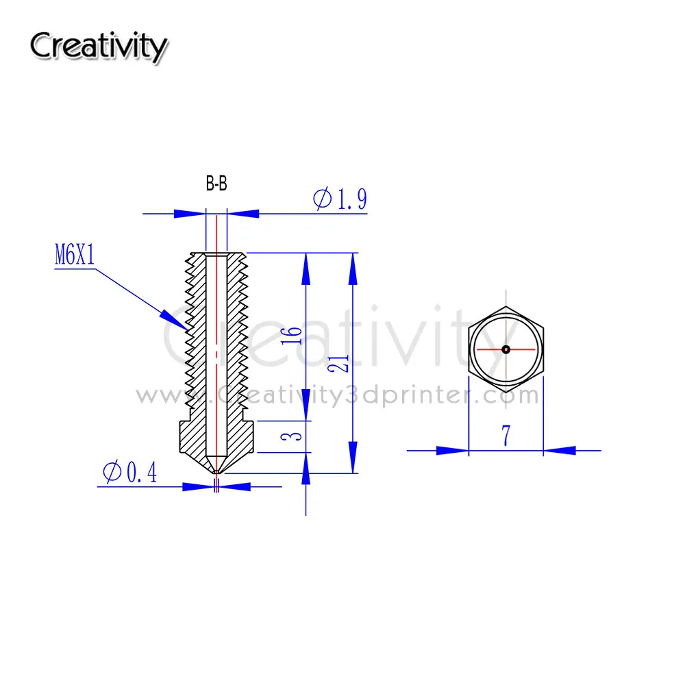 3D 프린터 화산 노즐 황동 노즐 옵션, 사이드 와인더 X1 & X2 Genius Vyper Artillery 3D 프린터, 1.75mm 필라멘트