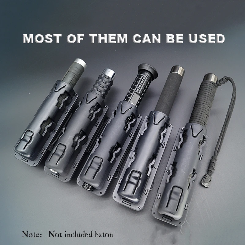 360 도 회전 개폐식 배턴 케이스 홀스터, 범용 확장형 배턴 홀더, 자기 방어 EDC 야외 서바이벌 도구
