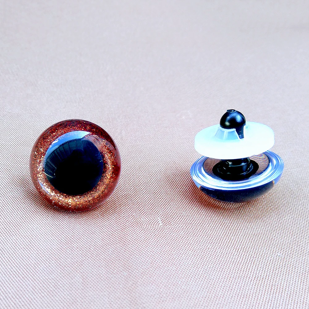 크로셰 장난감에 대 한 블루 브라운 3D 반짝이 안전 눈 20 개, Amigurumi 혼합 크기 색상 장난감 인형 마킹 10/12/14/16/18/20/22/24mm