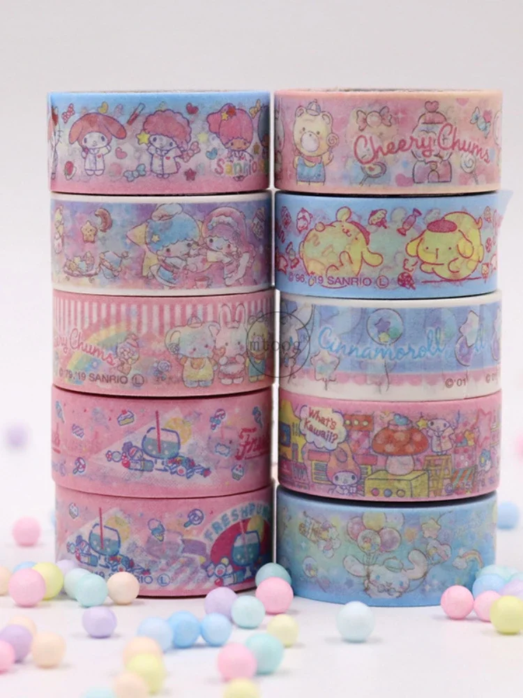 5M 만화 애니메이션 시나모롤 마이 멜로디 폼폼 퓨린 헬로 키티 리틀 트윈 스타 산리오 스티커, 만화 애니메이션