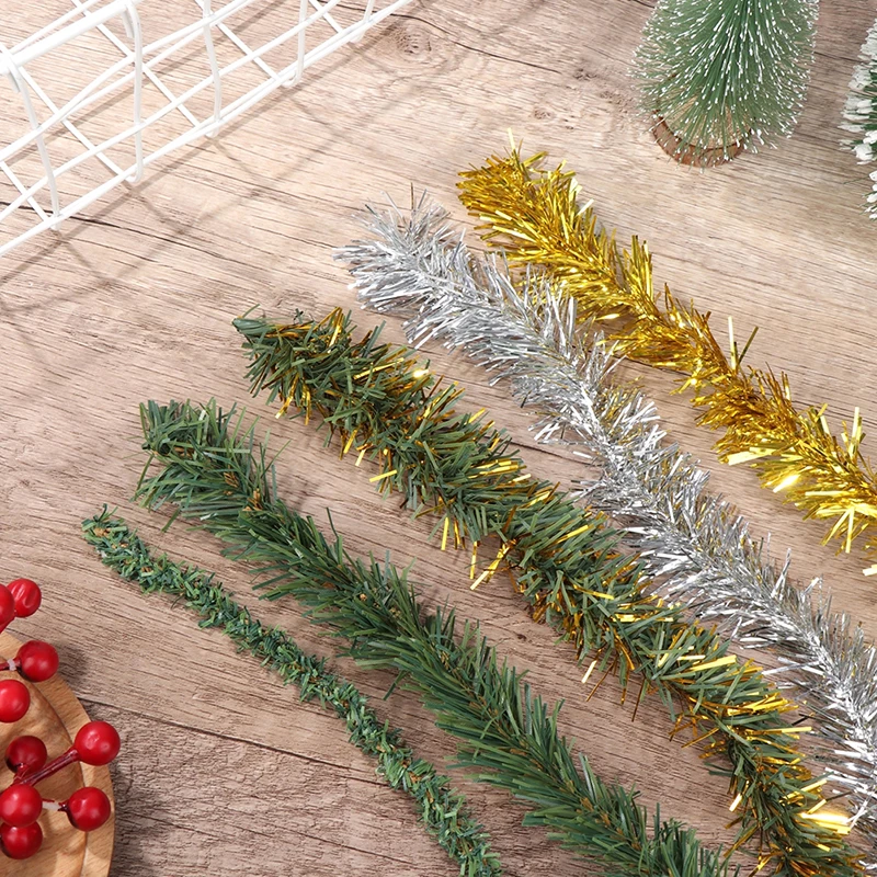 7.3m 소나무 잎 등나무 스트립, 크리스마스 트리 줄무늬 미니어처 DIY 장식 스트립, 1:12 인형집 크리스마스 장식, 1 개