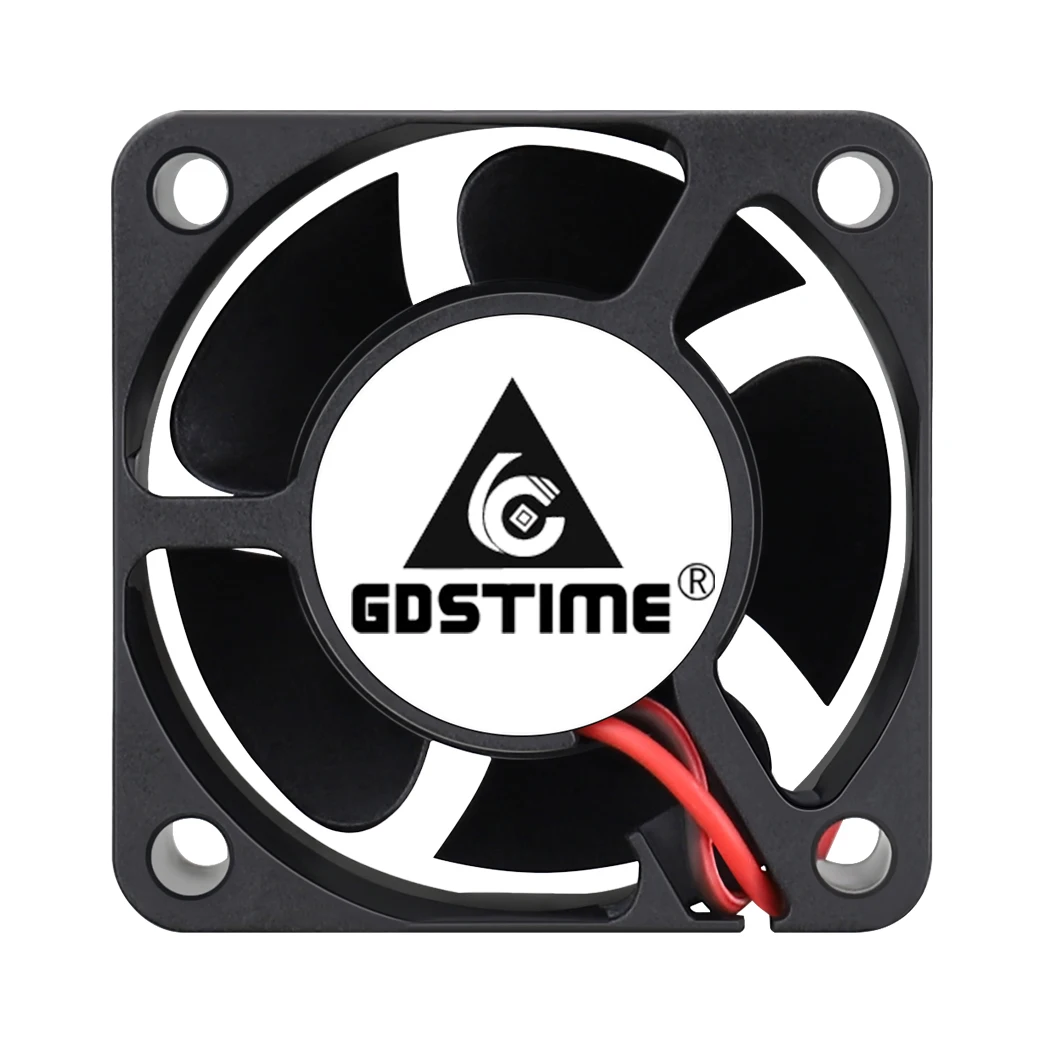 Gdstime-미니 컴퓨터 케이스 냉각 팬, 볼 베어링 슬리브 베어링, 2 핀, 4cm, 40mm, 24V, 12V, 5V, 4020, 2 개