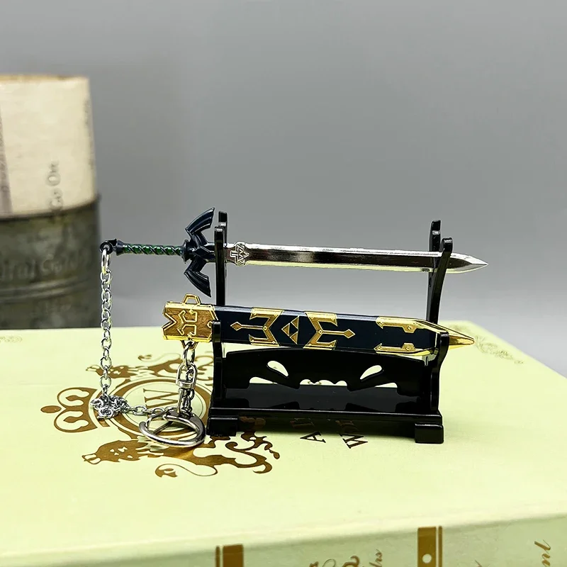 12cm 마스터 소드 링크 LoZ 게임 상품 금속 무기 모델 키 체인 홈 장식 컬렉션 공예 장난감 소년 액세서리 Dropshipping 도매 뜨거운 판매 선물 새로운 도착 선물 무료 배송 홈 장식 장식 공예 키 체인 컬렉션 1:6 인형 장비 액세서리 장난감 남자 소년 아이 복고풍 복제 미니어처