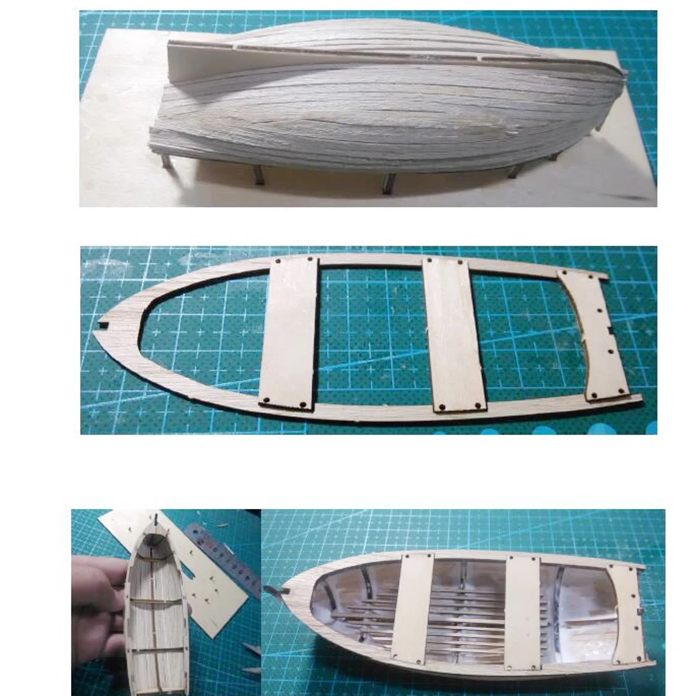 DIY 수제 목재 보트 키트, 보트 유형 장난감, 카누 구명 뗏목, 1/24, 138mm, 208mm, 재고 있음