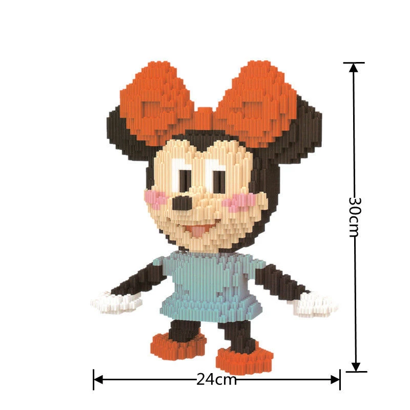 뜨거운 판매 성인 감압 시리즈 조립 된 빌딩 블록 스티치 미키와 미니 빌딩 블록 조립 완구