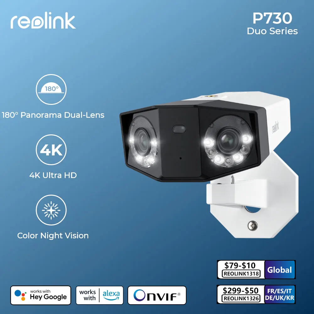 Reolink 듀오 2 시리즈 듀얼 렌즈 4K PoE 보안 카메라, 6MP WiFi 야외 IP 캠, 2K + 배터리, 홈 비디오 감시 카메라 title=Reolink 듀오 2 시리즈 듀얼 렌즈 4K PoE 보안 카메라, 6MP WiFi 야외 IP 캠, 2K + 배터리, 홈 비디오 감시 카메라 