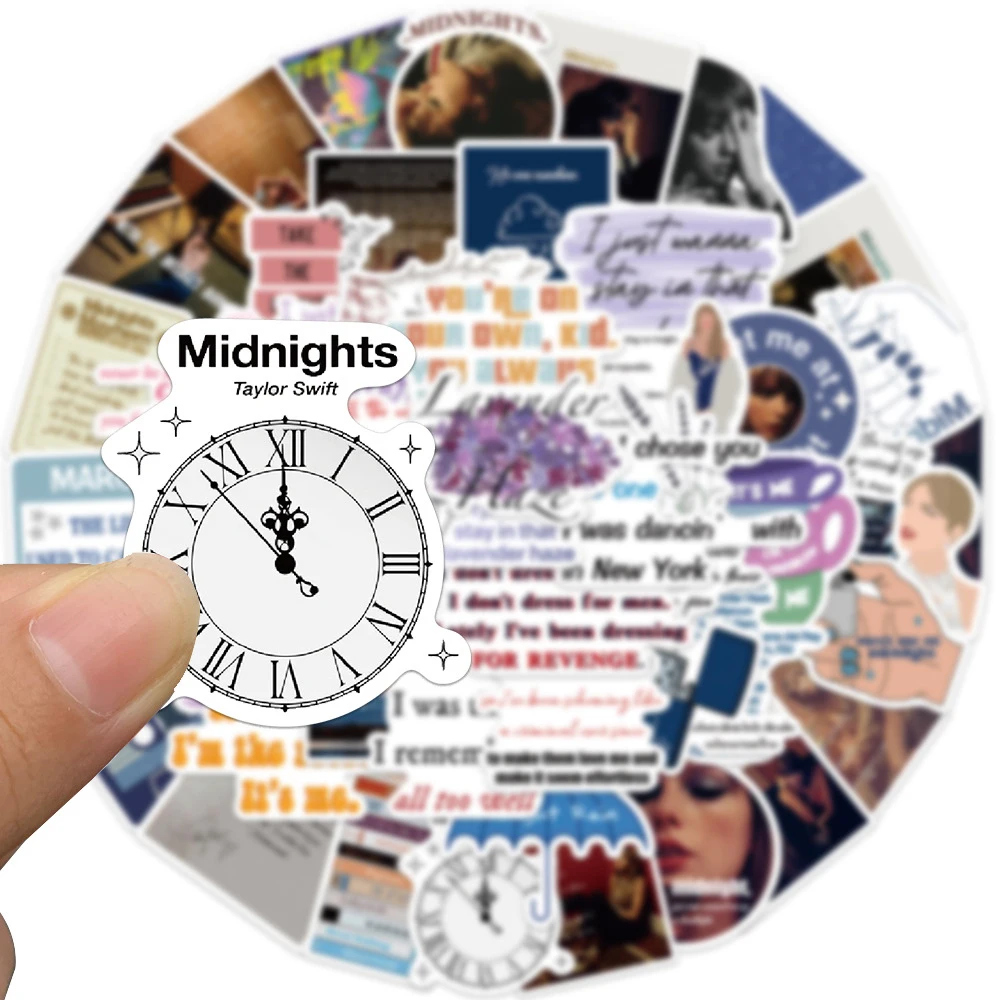 10/30/50pcs 테일러 Alison 스위프트 Midnights 스티커 방수 낙서 수하물 스케이트 보드 기타 가수 스티커 어린이 완구