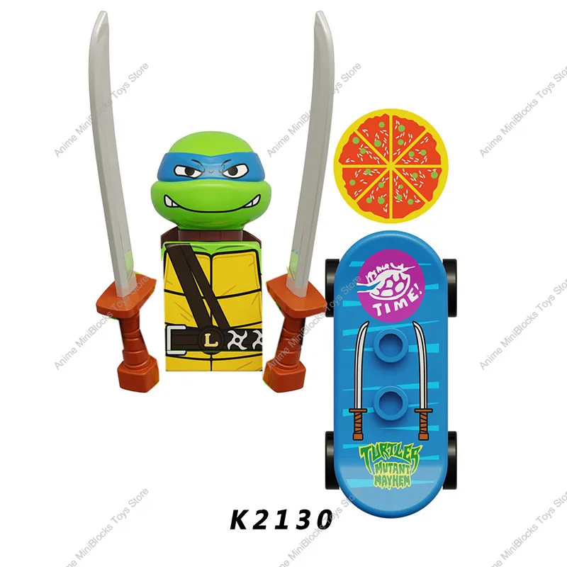 TMNT 게임 인형 브릭, 레오 래프 인형, 만화 미니 피규어, 액션 빌딩 블록, 장난감 브릭, 어린이 KDL817, KF6196