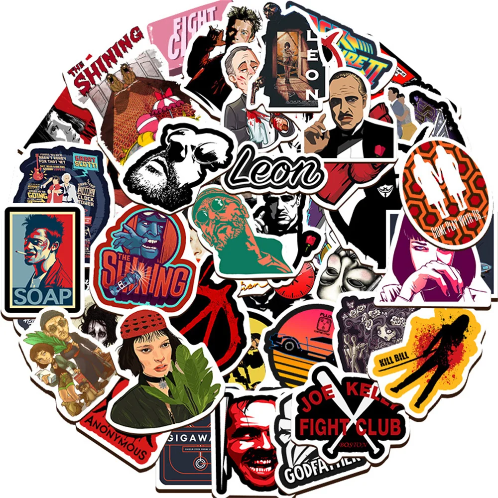 클래식 영화 킬 빌 그래피티 방수 스티커, 여행 가방, 노트북 문구 상자, 스케이트보드 냉장고 도매, 10 개, 30 개, 50 개
