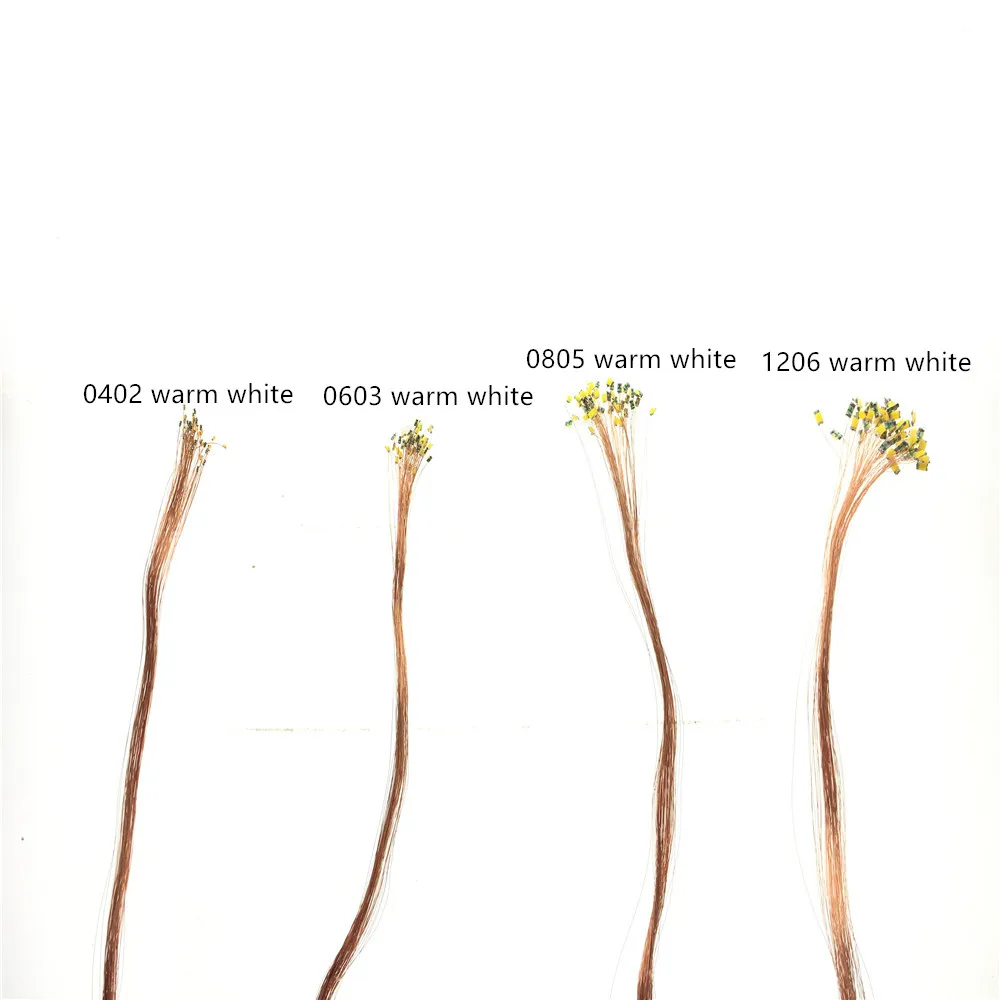 0201 0402 0603 0805 1206 SMD 트레인 HO N OO 스케일 사전 납땜 와이어, DIY 디오라마 모델, 0.08mm, 3V, 20cm