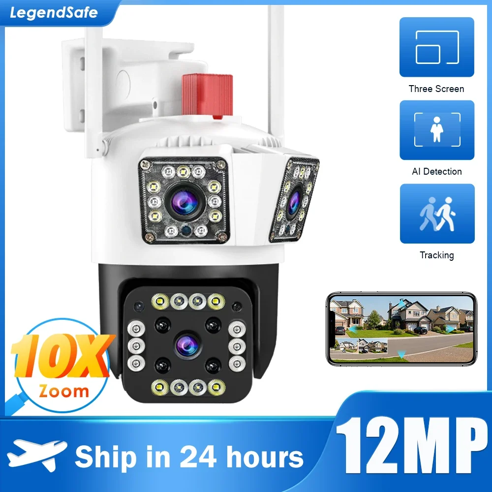 Legendsafe 야외 와이파이 IP 카메라, 모션 추적 PTZ 4K 비디오 카메라, 3 개 렌즈, 3 개 스크린, 방수 보안 시스템, 6K, 12MP title=Legendsafe 야외 와이파이 IP 카메라, 모션 추적 PTZ 4K 비디오 카메라, 3 개 렌즈, 3 개 스크린, 방수 보안 시스템, 6K, 12MP 