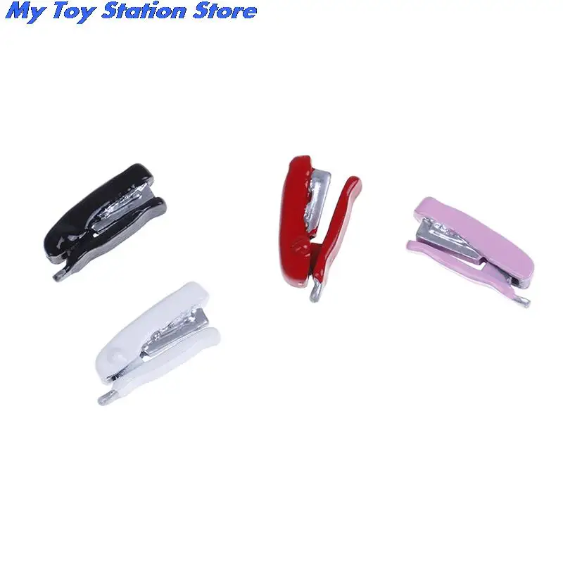 인형의 집 미니어처 1:12 장난감 금속 스테이플러, 모델 길이 1.9cm, 레드 화이트 핑크 블랙 WWP8973, 신제품