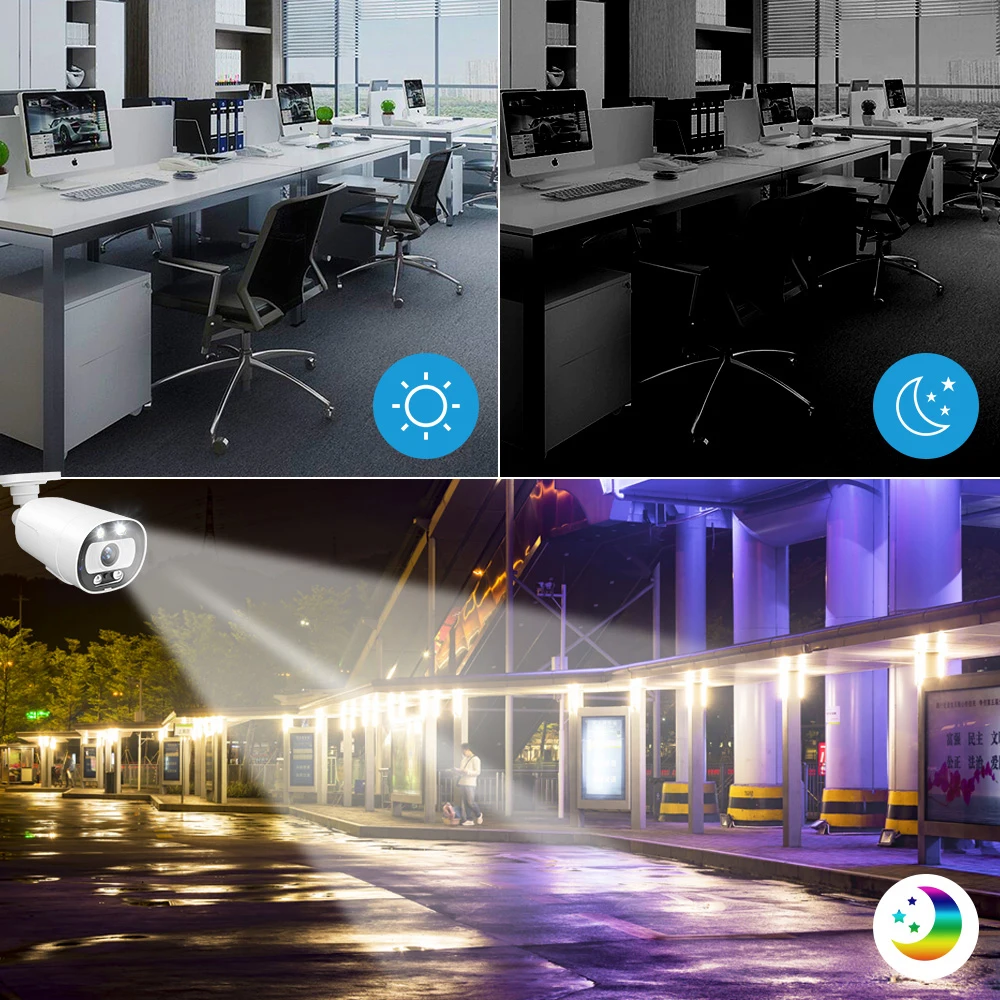 MISECU H.265 4K Ai POE 카메라, 5MP 8MP 양방향 통신, 인간 감지 야외 카메라, CCTV 시스템 감시 시스템용