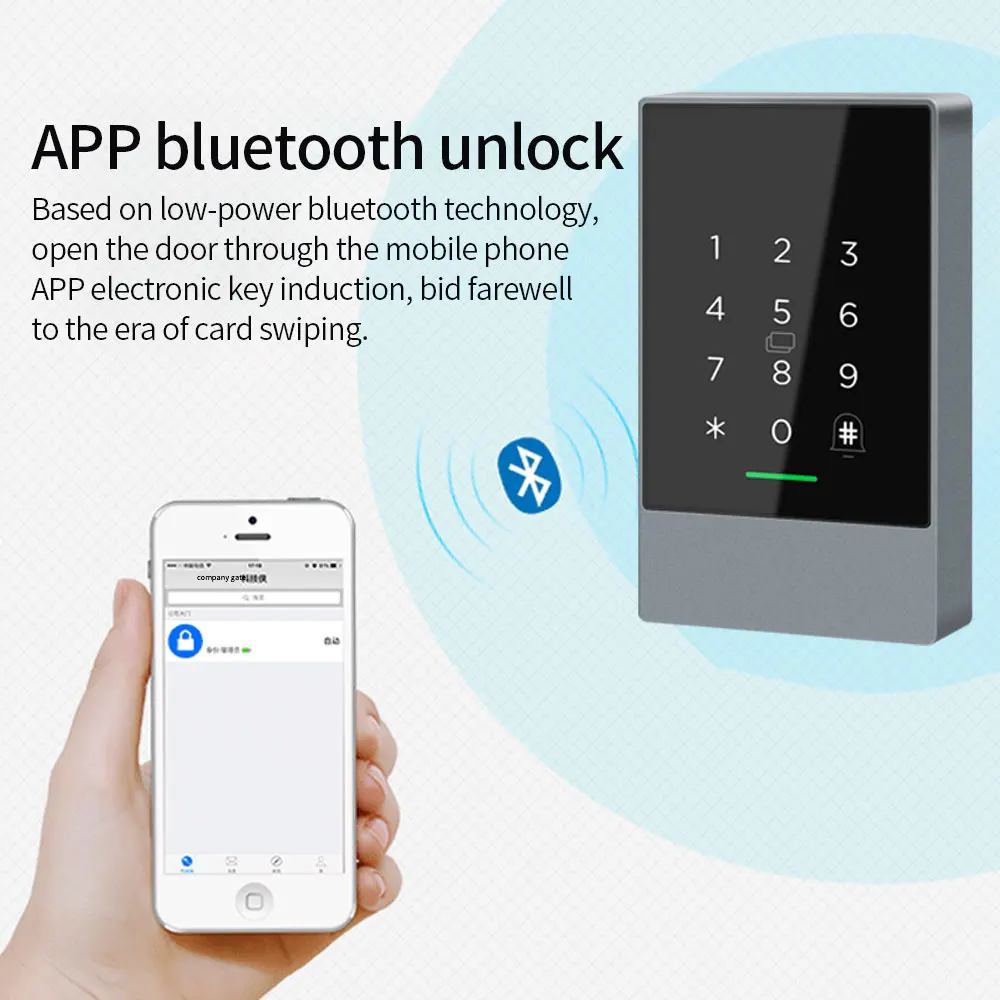 TTLOCK K3/K3F 지문 접근 제어 도어 시스템 오프너, 인터콤 NFC 블루투스 전기 게이트 키패드, 13.56Mhz RFID 카드