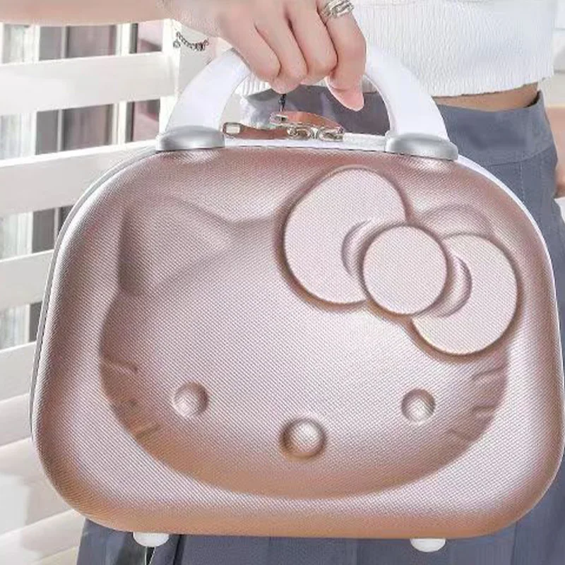 헬로 키티 애니메이션 산리오 화장품 케이스, 귀여운 소녀 뷰티 메이크업 보관 가방, 여행 수하물 가방, 휴대용 축제 선물