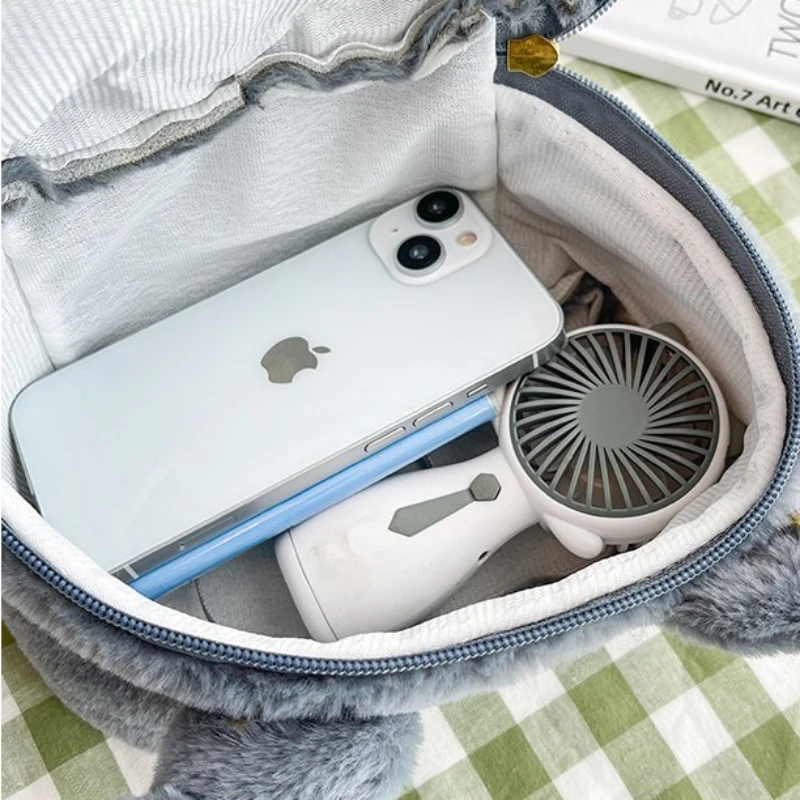 산리오 봉제 화장품 가방, 쿠로미 시나모롤, 마이 멜로디 커비 걸스 메이크업, 여행 보관 가방, 봉제 장난감, 크리스마스 선물