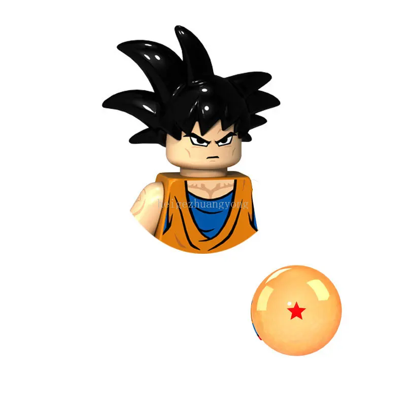 드래곤 볼 애니메이션 만화 Goku Vegeta 드래곤 빌딩 블록, 미니 액션 피규어, 어린이 조립 장난감, 생일 선물, KT1007