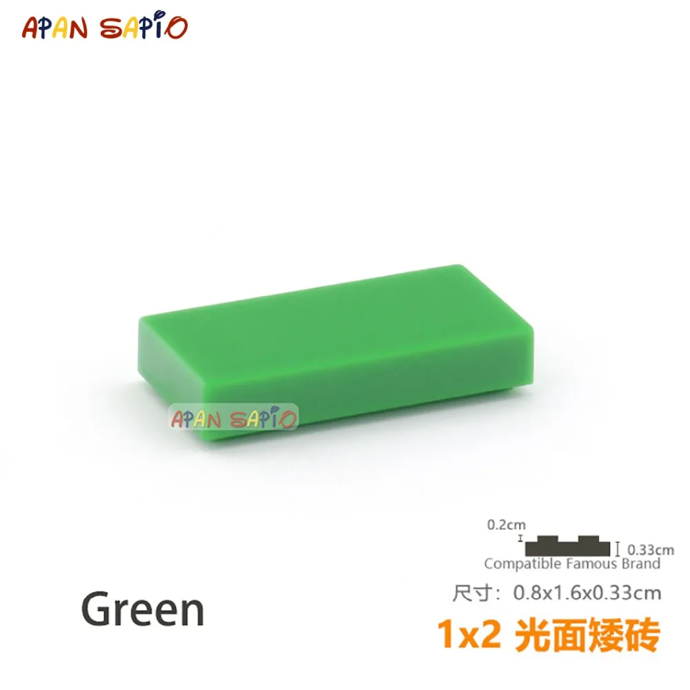 50 개/몫 DIY 블록 빌딩 벽돌 부드러운 1X2 교육 조립 건설 완구 어린이 크기 호환 브랜드