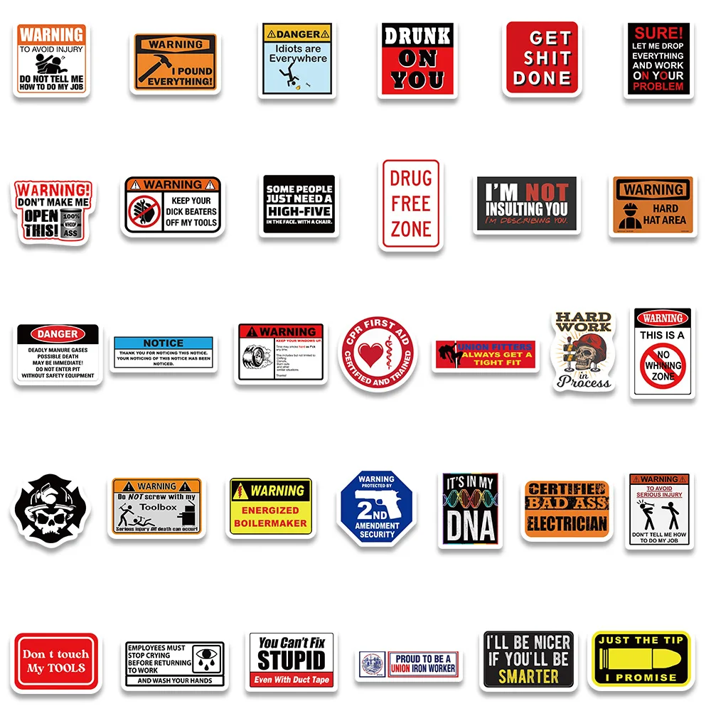 재밌는 하드 모자 브랜드 사인 멋진 스티커, 건설 노동자 헬멧 오토바이 자동차 도구, 노트북 자전거 선물 스티커, 98 개