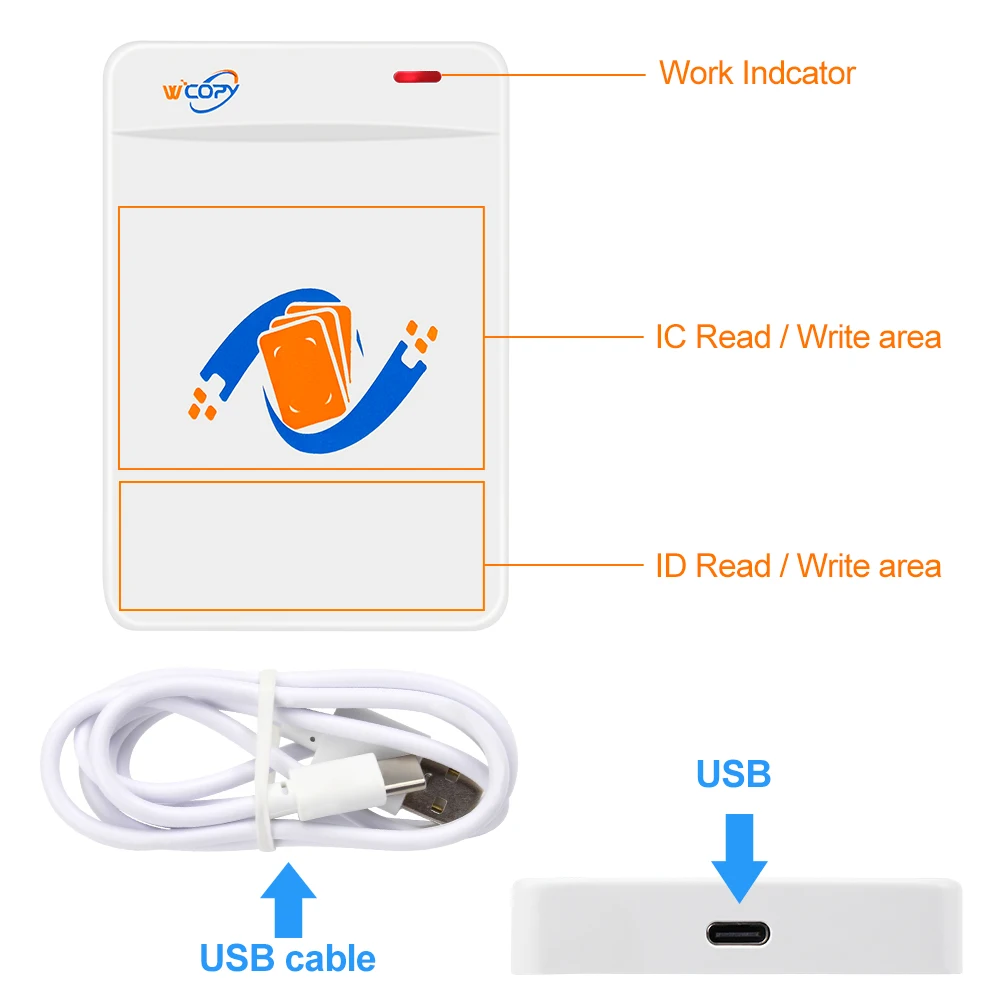 RFID 복사기 리더 라이터 125KHz 13.56MHz USB 프로그래머 키 fobs UID T5577 재기록 가능 지원, NFC 휴대폰/손목밴드