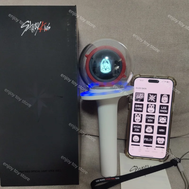 Kpop 스트레이 키즈 라이트 스틱, 블루투스 콘서트 핸드 램프, 글로우 스트레이 키즈 라이트 스틱, 플래시 램프 팬 컬렉션 선물, Ver.2