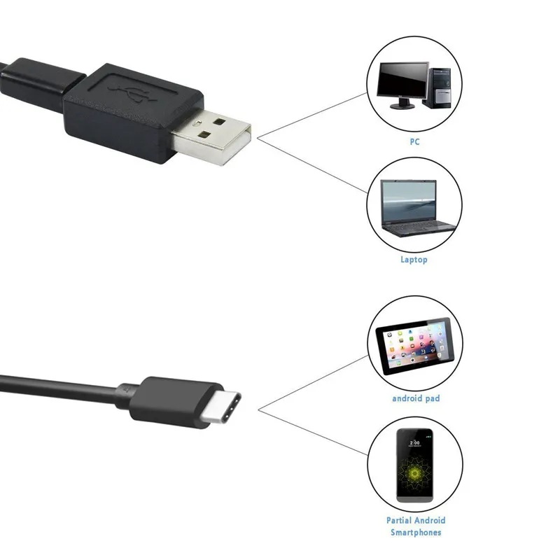 USB 스네이크 검사 카메라, IP67 방수 USB C 타입 보스코프, 스코프 카메라, 삼성 갤럭시 S9 S8 구글 픽셀 넥서스 6p