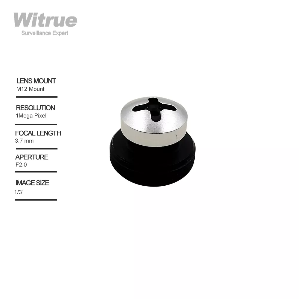 Witrue 감시 보안 카메라용 카메라 렌즈, CCTV 핀홀 3.7MM M12 * 0.5 마운트, 1/3 인치 F2.0 90 도 title=Witrue 감시 보안 카메라용 카메라 렌즈, CCTV 핀홀 3.7MM M12 * 0.5 마운트, 1/3 인치 F2.0 90 도 