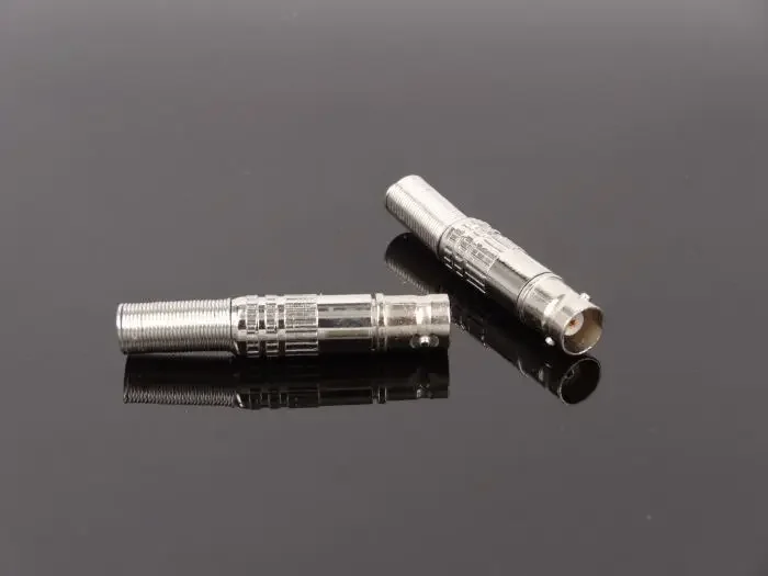 CCTV 카메라 시스템 커넥터용 BNC JR-B25 수 무납땜 커넥터, 동축 CCTV 카메라 액세서리, 10 개