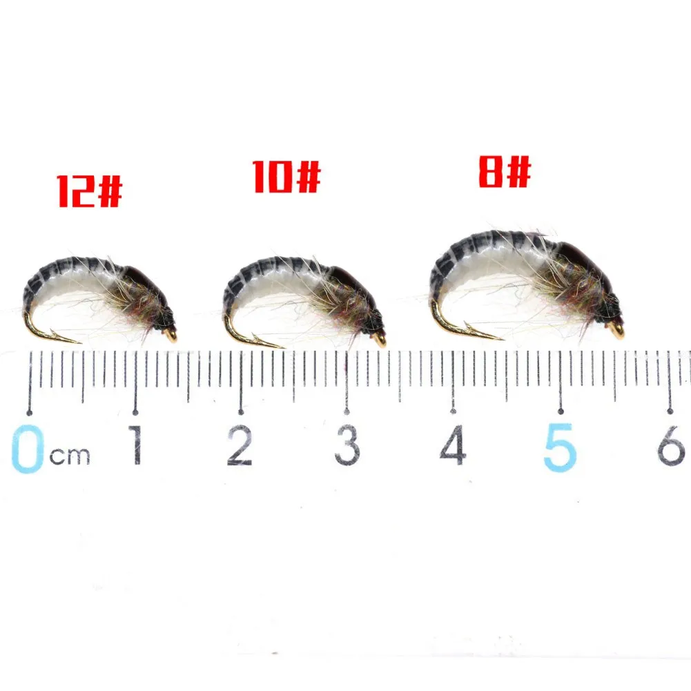 송어 낚시용 현실적인 님프 스쿠드 플라이, 인공 곤충 미끼, 스쿠드 웜 낚시 미끼, 연어 송어 잡기 .....