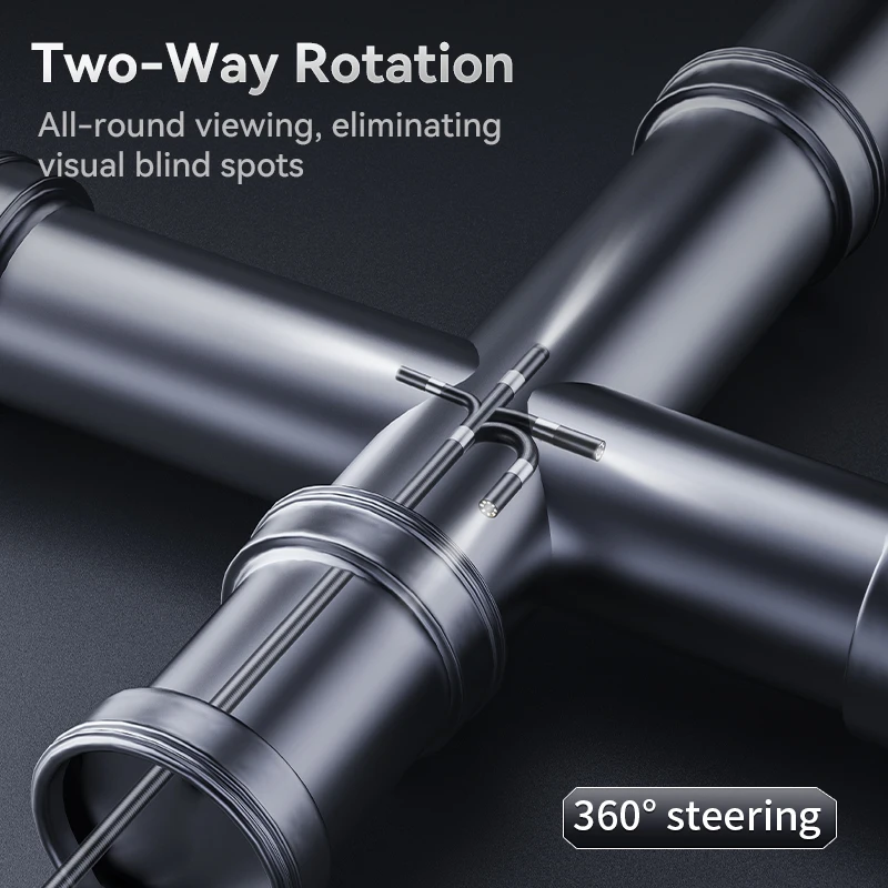 KERUI 산업용 내시경 카메라, 4.3 인치 IPS 스크린, 360 도 회전 검사 카메라, 자동차 파이프용 보어스코프, 2MP