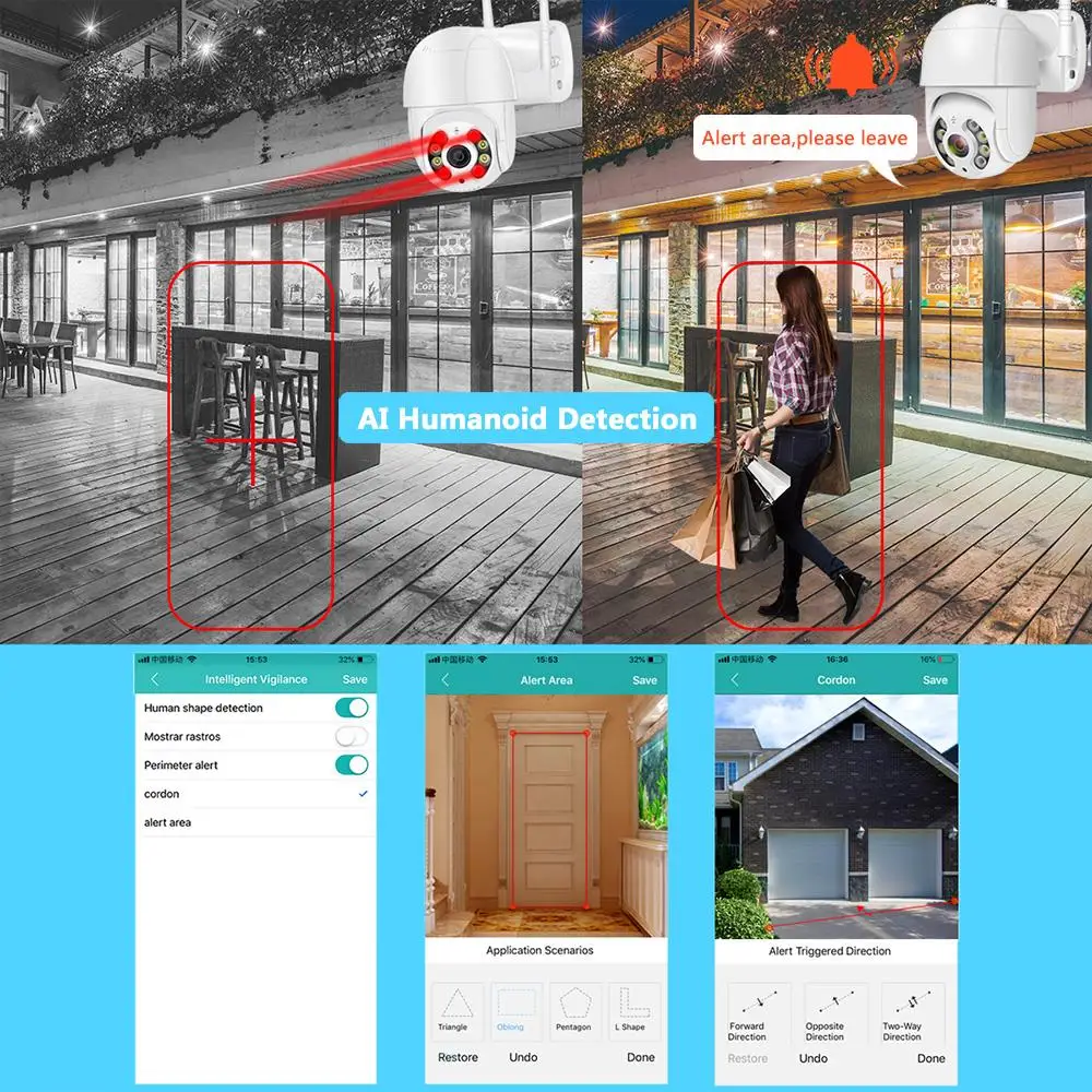Hiseeu 야외 와이파이 IP 카메라, 스피드 돔, 5X 디지털 줌, 5MP, 3MP, 1080P Wiress 비디오 CCTV 감시 카메라, iCsee, 4K, 8MP, PTZ