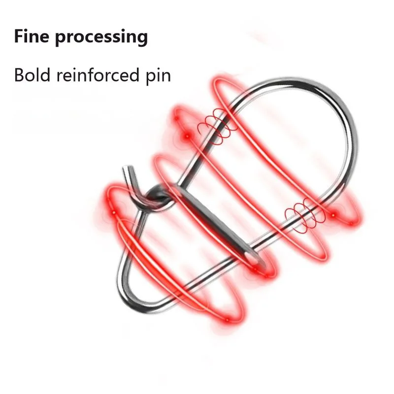 낚시 좋은 후크 스냅 핀 304 스테인레스 스틸 낚시 배럴 회전 루어 커넥터 액세서리, FTK 50 개-100 개, 00 #-3 #