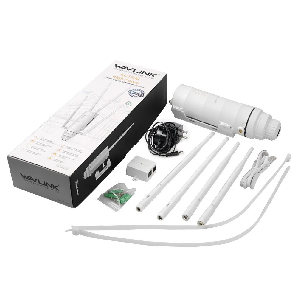 이중 주파수 고출력 야외 방수 POE 네트워크 케이블 전원 공급 장치, AC1200Mbps, AC600Mbps