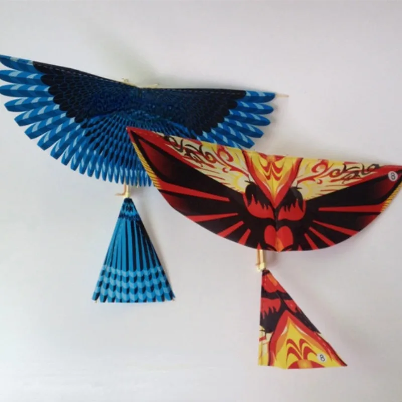 플라잉 버드 연 탄성 고무 밴드 구동 플라잉 버드 연, 재미있는 어린이 장난감 선물, 야외 스포츠, 1PC 무작위 색상, 신제품