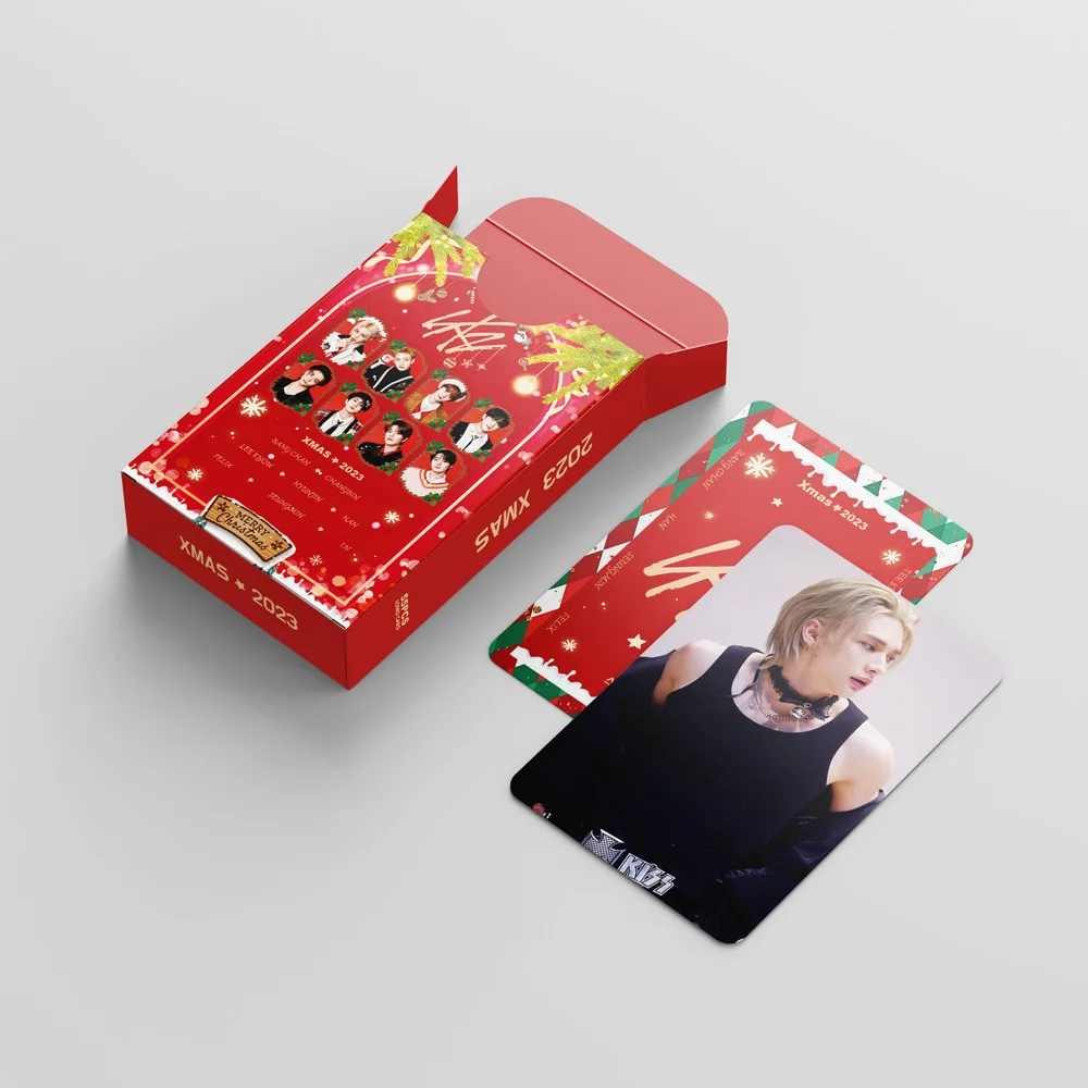 Kpop 스트레이 키즈 아이돌 새 앨범, 크리스마스 5 스타 로모 카드, 사진 카드, 스트레이키즈 사진 카드, 엽서, 현진 펠릭스, 팬 선물, 55 개