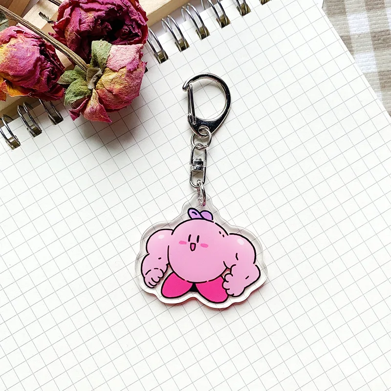 산리오 키체인 헬로키티 시나몬롤 쿠로미 머슬맨 시리즈 애니메이션 캐릭터 아크릴 펑키 주변 소녀 가방 펜던트 선물