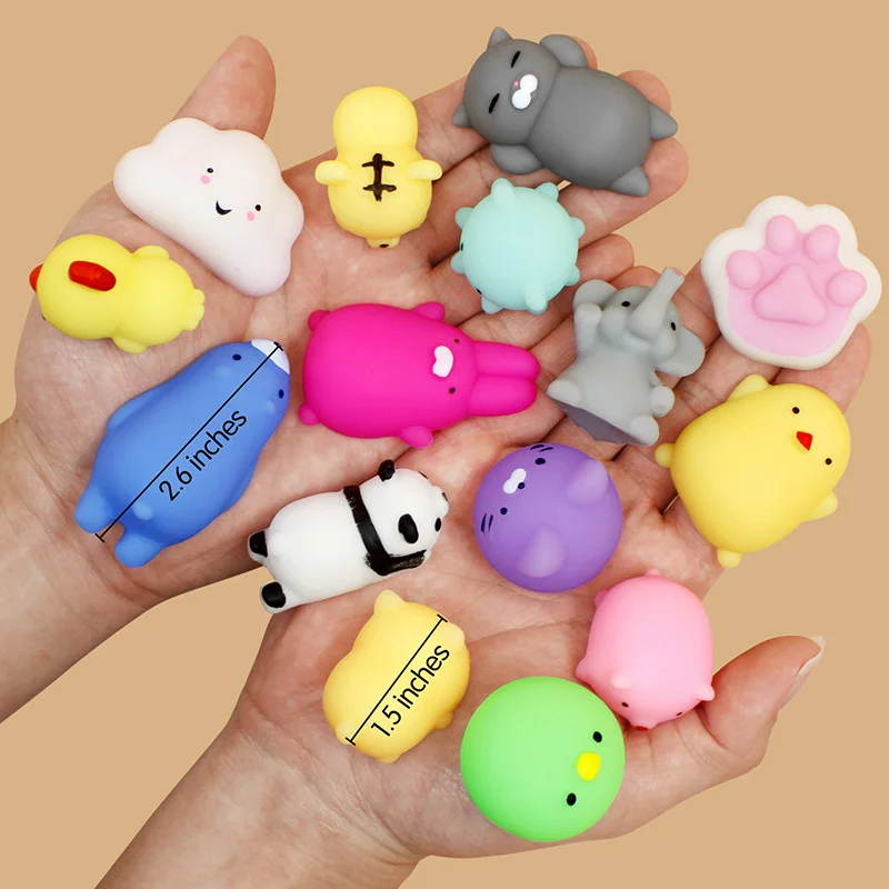 Kawaii Squishies Mochi 애니메이션 스퀴시 장난감, 스트레스 방지 공 짜기 파티, 생일 스트레스 해소 장난감, 50-5 개