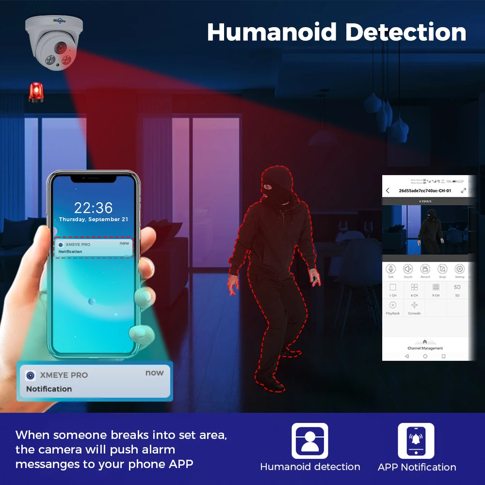 Hiseeu IP 카메라 감시 POE 오디오 돔 2.8mm 야간 투시경, 실내 홈 CCTV 비디오 보안, NVR ONVIF H.265, 3MP, 5MP